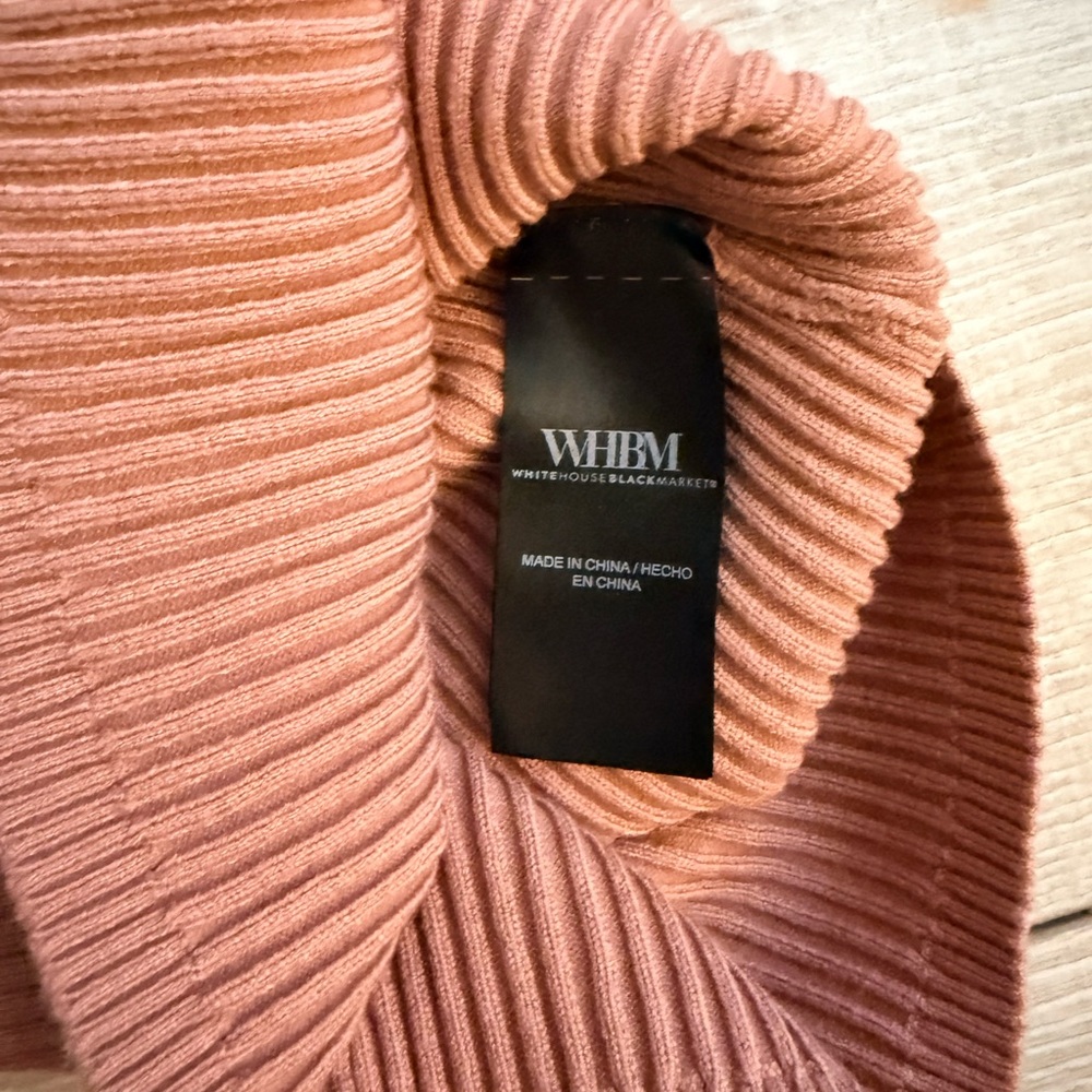 WHBM Ribbed Knit Top in Rose Pink - Picture 5 of 5
